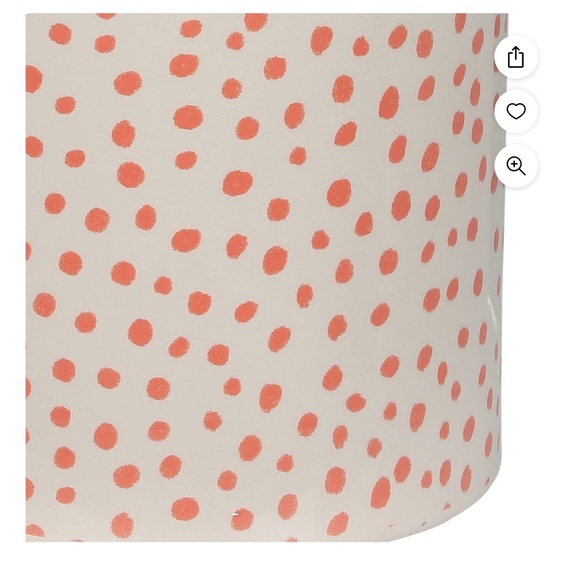 Way To Celebrate Orange Dot Ceramic Jar, 5" - Picture 8 of 12